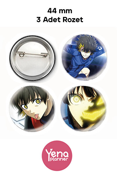 Yenaplanner مجموعة زينة حقيبة القفل الأزرق / مجموعة شارة