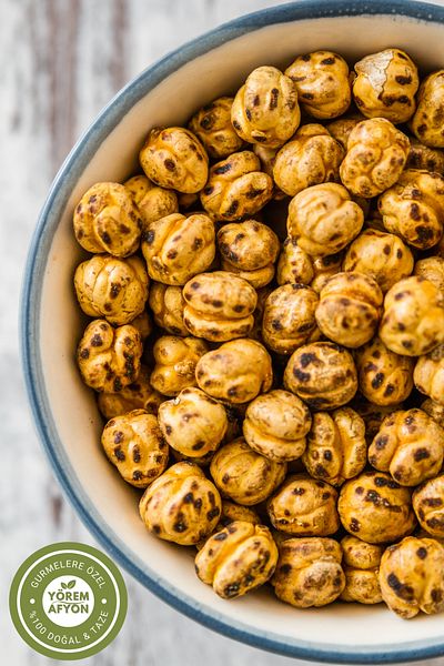 Gülçehre 400g Yellow Chickpeas from the Corsum - Golden Yellow, Salt Free and Double Roasted