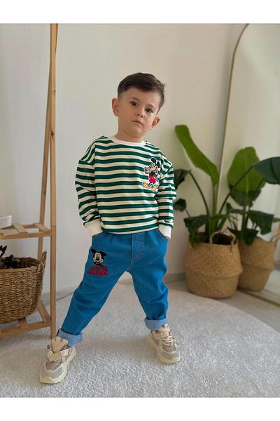 MODA Mickey Detailed Striped Suit