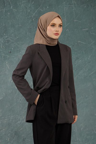 İpekhan Άνετο κασκόλ Milk Brown Color - 10001-25