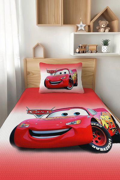 Şen Dekorasyon Red Car 4 Seasons Children's Pique Set