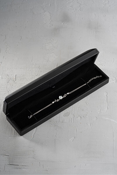 Nereze 925 Ayar Gümüş Işıklı Kutuda Rodyum Kaplama Bahar Işıltılı Manolya Çiç...