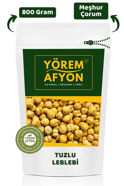 Gülçehre Gold Yellow Salted Double Roasted Large Size Yellow Chickpeas from the Famous Court |   800Gr.