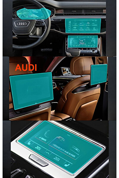 Mobilite مجموعة 6 قطع واقي شاشة نانو 9H متوافق مع موديل Audi A8 2023-2024 لجميع الشاشات الداخلية للسيارة