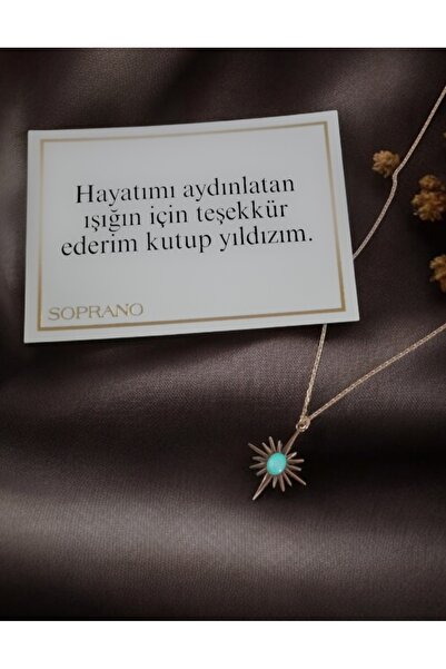 Soprano Silver Gece Parlayan Kutup Yıldızı Kolye 925 Ayar Gümüş