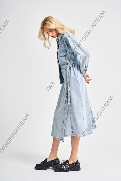 tw3 Тренч спеціального дизайну з поясом