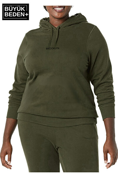 Superlife Women's Medium Brooklyn Printed Large Size Slim Hooded Swatshirt Spr25Bswk61