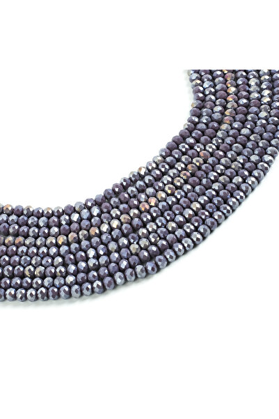 yfhobi 1 Dizi (67-70 Adet) - 8 mm Yassı Kristal Cam Boncuk Dizisi Mat Janjanl...