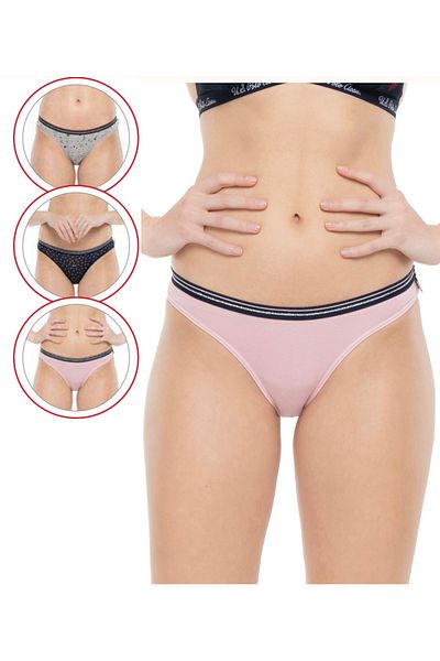U.S. Polo Assn. Slip pentru femei Nova din bumbac din 3 piese - MER.6.GJ.J6.777.4.QX.El2.W2.YDD