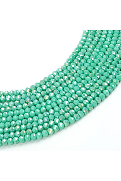 yfhobi 1 Dizi (67-70 Adet) - 8 mm Yassı Kristal Cam Boncuk Dizisi Mat Janjanl...