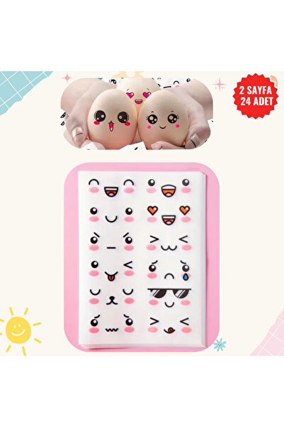 MUTLUYÜZ Sevimli Şeffaf Eğlenceli Etiket, Yüz İfadesi, Emoji, Sticker, Bilgis...