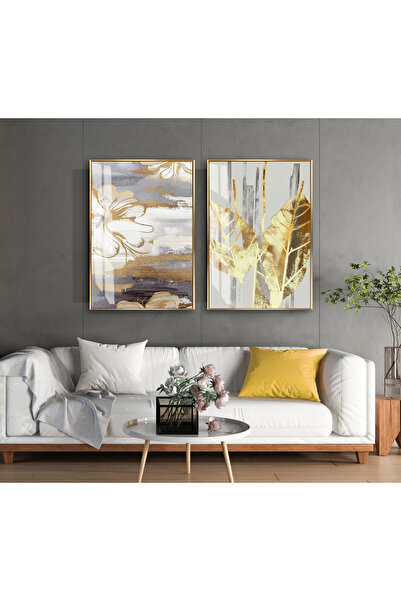 Harikabirev HARİKABİREV | COMBINARE MINIMALĂ DE FRUNZE DE FLORI MOALE, ALB-AU...