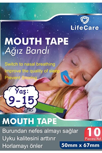 Life Care Ağız Kapama Bandı 10'lu Kutu Orta Boy 9-15YAŞ