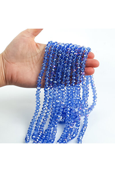 yfhobi 1 Dizi (67-70 Adet) - 8 mm Yassı Kristal Cam Boncuk Dizisi Şeffaf Janj...