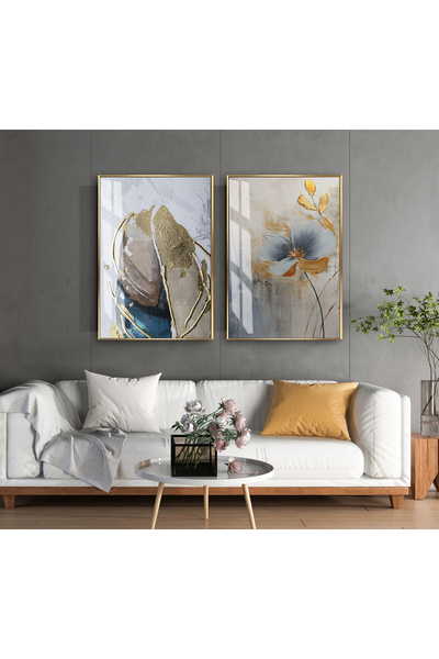 Harikabirev HARİKABİREV | COMBINAT DE FRUNZE DE FLORI MOALE, GRAY-GOLD 01 | T...