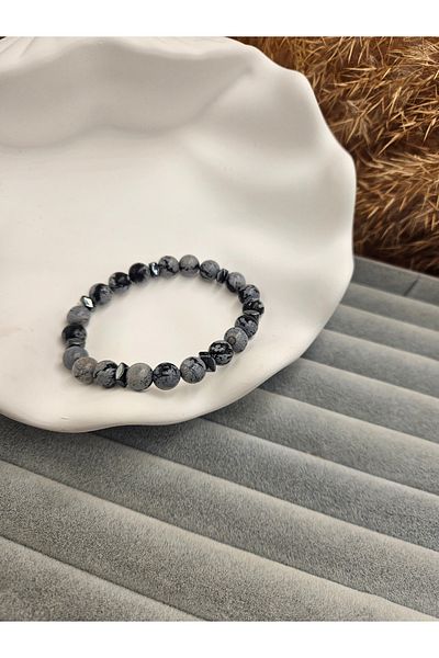 AURA Men's Obsidian Stone Bracelet - 100% Natural Stone