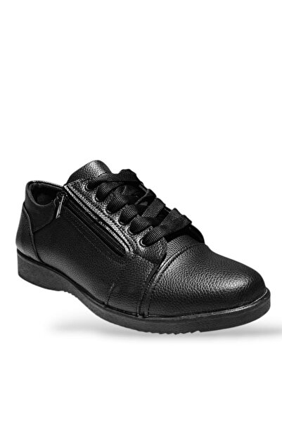 MODESS حذاء من الجلد الصناعي للاستخدام اليومي مريح بسحاب لتقويم العظام