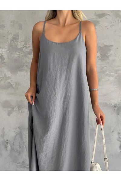 sportiness Βαμβακερό Φόρεμα Casual Poplin με λουράκι