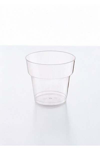 Home 100 Adet Kristal Sert Plastik Şeffaf Pet Bardak 180 CC