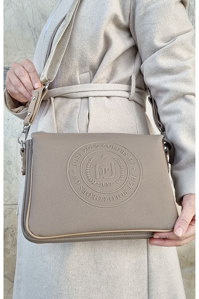 çantamgelsin JUST POLO FEMEI GEANT DE UMAR ȘI CROSSBODY CU 6 SECȚIUNI