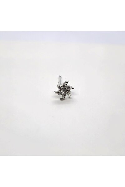 Set 925 Ayar Gümüş Parlak Ve Büyük Zirkon Taşlı Yuvarlak Hızma ( Çap: 5 mm )