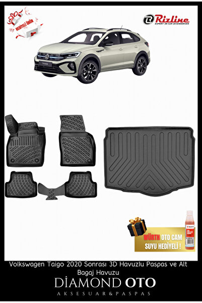Rizline Volkswagen Taigo 3d Havuzlu Paspas ve Alt Bagaj Havuzu 2020-2021-2022-2023-2024-2025