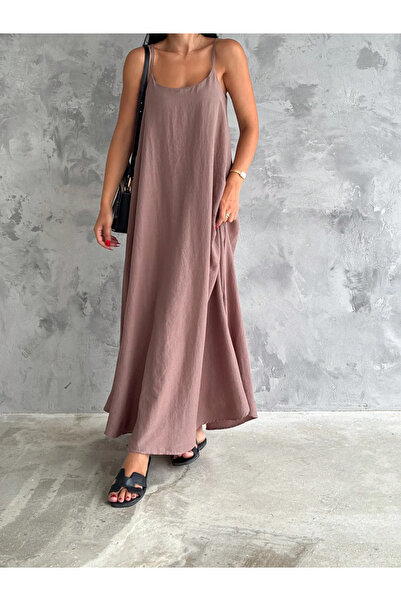 sportiness Дамска ежедневна рокля от поплин с регулируеми презрамки