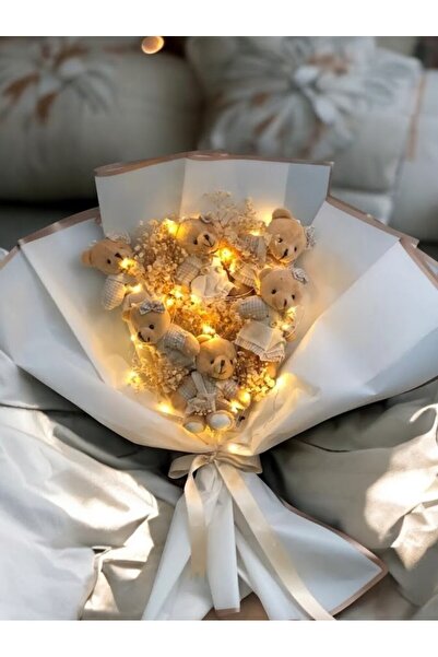 Masalsı Concept 14 Şubat Sevgililer Günü Hediyesi Ledli Ayıcık Buketi Sevgili...
