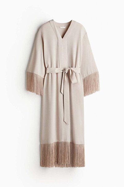 H&M قفطان مزين بالشراشيب