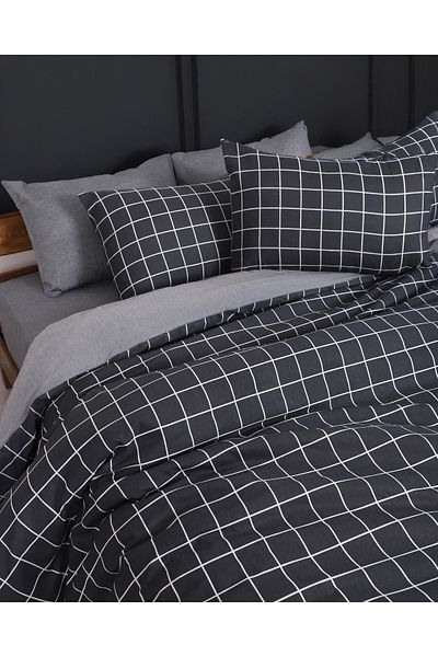 ÇIQRIK HOME Σετ Παπλωματοθήκη Διπλό Ranforce με Ελαστικά Σεντόνια