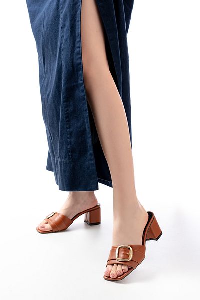 marinarosse Women's Igo Tan Heeled Slippers