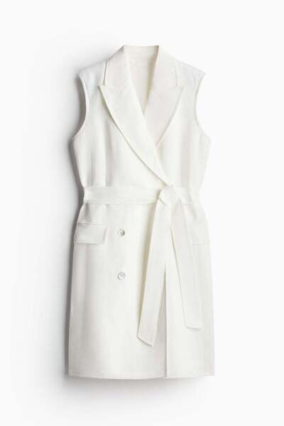 H&M فستان بليزر من مزيج الكتان