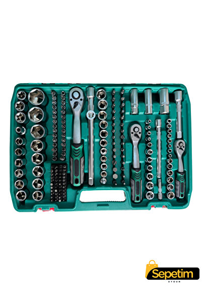 Genel Markalar Tam Profesiyonel 72 Diş Eğik Cırcır 216 Parça Lokma Takımı Oto Tamirc 1/2-3/8-1/4