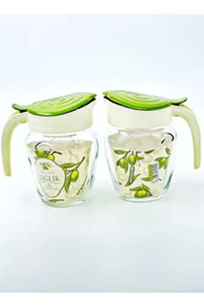 Qlüx طقم 2 زجاجة زيت زجاجية سعة 580 سم مكعب