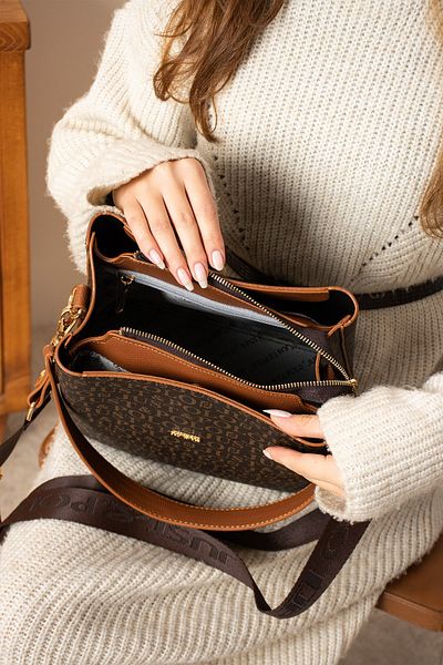 çantamgelsin JUST POLO FEMEI GEANT DE UMAR ȘI CROSSBODY CU 6 SECȚIUNI