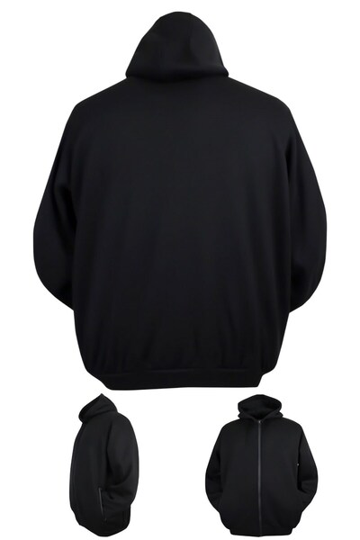 marufshop Men's Thick Sweat Coat with Hood 3 Thread Raster Winter Thick Sweat Coat Suitable for Men's Plus Size 105 - 185 Weight Weight