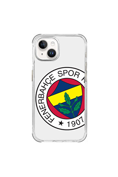 Fenerbahçe iPhone 15 Pro Fenerbahçe Büyük Logo Şeffaf Telefon Kılıfı uyumlu