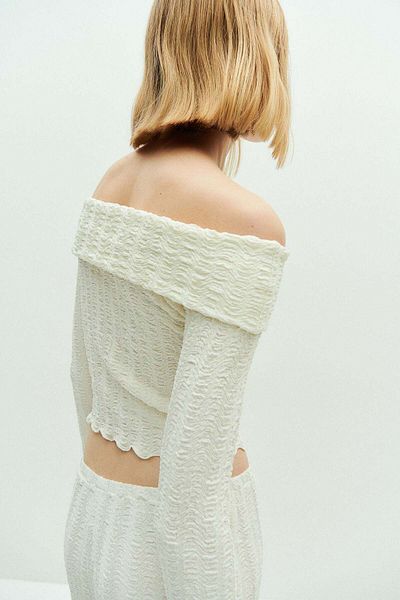 H&M Textured off-the-shoulder top
