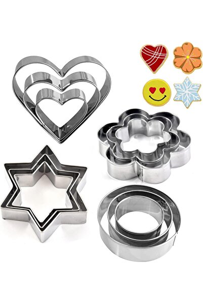 TARIK HOME 12 pcs metal shaped cake cookie mold