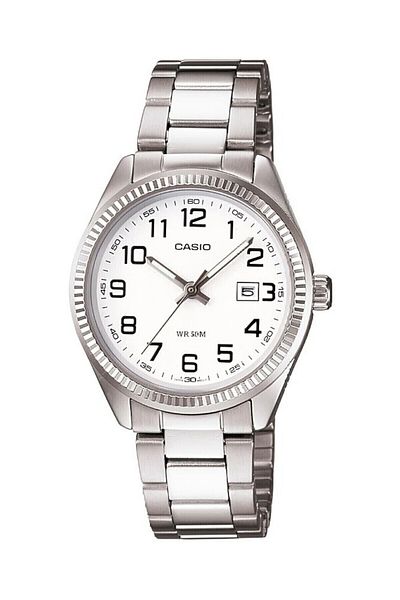 Casio Silver Color Women's Wristwatch with White Cord