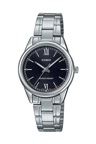 Casio Silver Color Women's Wristwatch with Black Cord