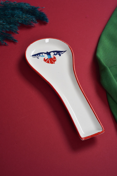 Piatti Naturali Suport pentru linguri din ceramică cu model de faianță, pentru blat