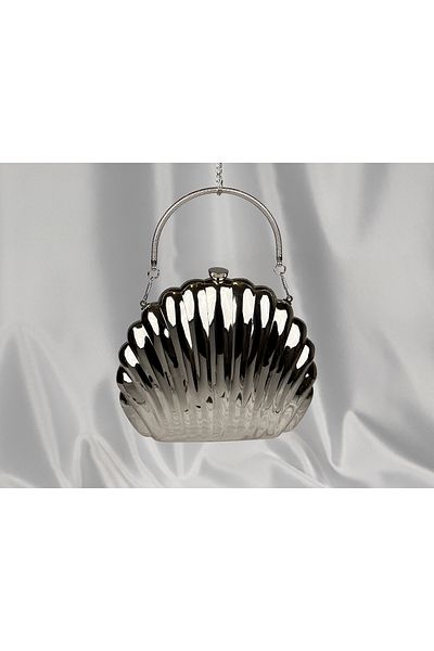 Store Silver Mussel Metal Evening Dress Bag