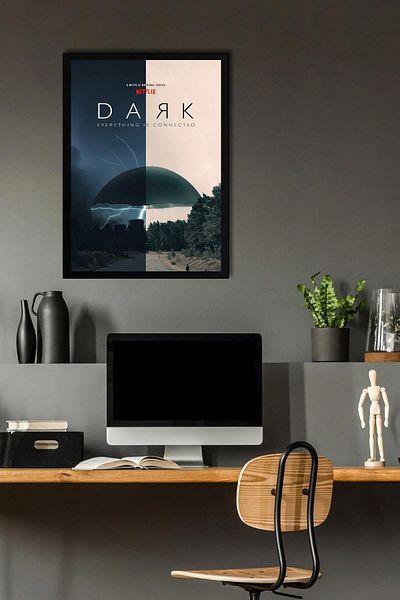 Saturn Tablou înrămat cu serie întunecată - Tablou poster