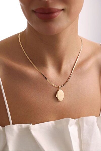 Sembol Gold Altın Resimli Kolye Love Mod