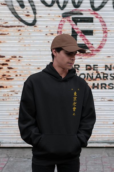 SEVBANO Design Anime Text Printed Unisex Oversize Hoodie