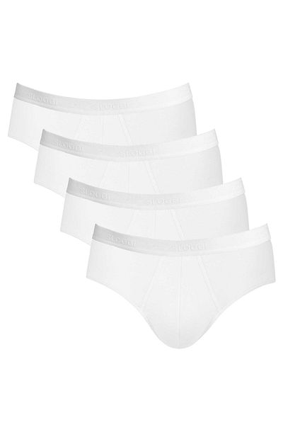SLOGGI Herren Slips, 4er Pack - 24/7 Midi, Unterwäsche, Unterhose, Baumwolle, Logo, einfarbig