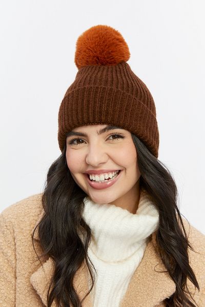 SOFT AKSESUAR Pompom Knitted Beret
