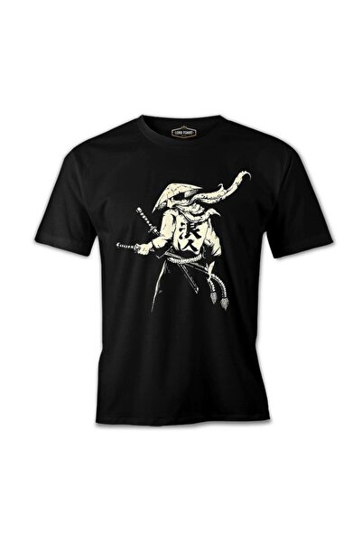 Lord T-Shirt الساموراي - تيشيرت رجالي أسود على شكل سيف