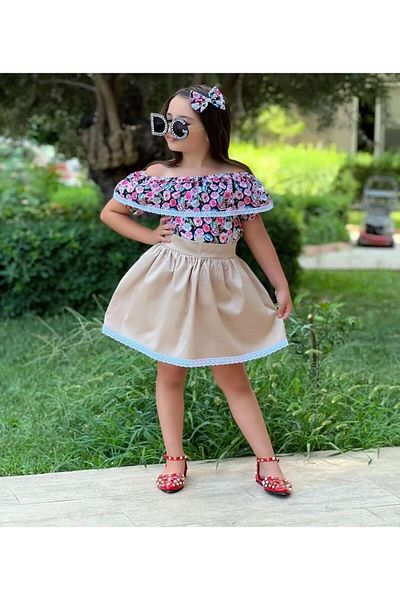 KOKOŞ BEBEK مجموعة مكونة من 3 قطع مع تفاصيل زهور